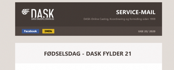 Feedback til vores servicemails ønskes - Skifter system dask nyhed