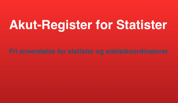 Tilmeld dig vores AKUTLISTE (Statister) Region Nordjylland dask nyhed